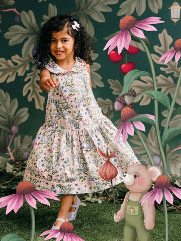 Fleur Harris Floral Winsome Dress - Snow