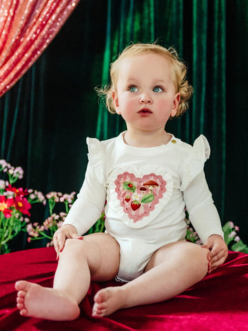 Fleur Harris Sweetheart Bodysuit - Cream