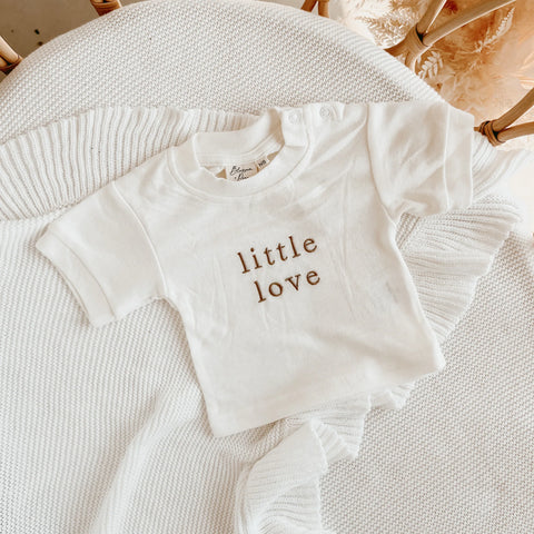 Little Love Tee - Bronze embroidered