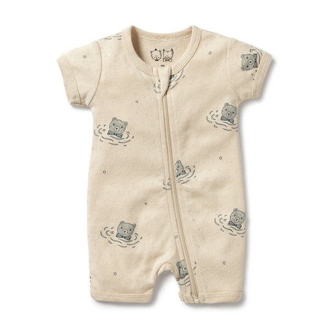 Little Bear Organic Boyleg Zipsuit