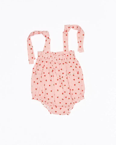 Walnut Marley Romper- Strawberry Fields