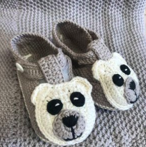 Knitted Teddy Booties