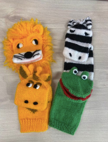 Hand Knitted Hand Puppets