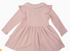 Collared Frill Dress - Dusty Pink
