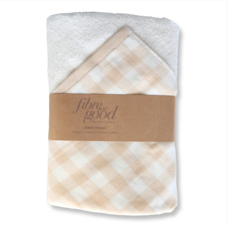 Fibre for Good - Check Baby Bath Towel - LY067CK
