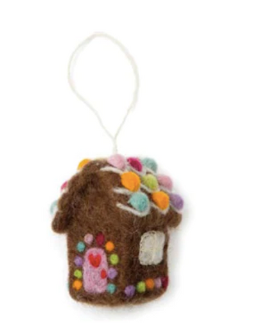 Gry & Sif Gingerbread House Felted Decoration