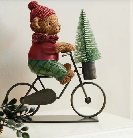 Vintage Teddy on Bike - DR0207