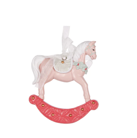Enchanted Pink Rocking Horse Hanging - CXJ026