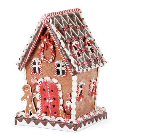 LED Gingerbread Mansion with Gingerbread Man - BXB049