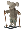 Maileg Winter Mouse on Skis