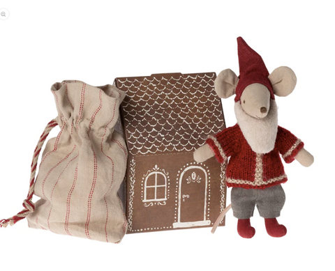 Maileg Santa Mouse with House.