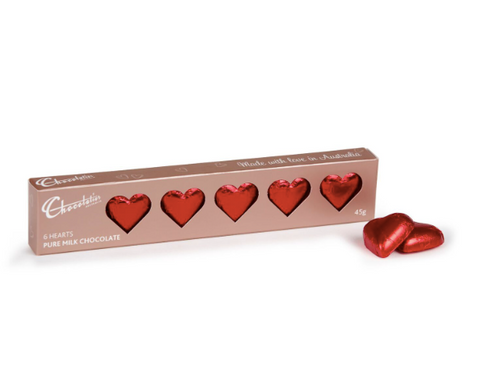 Chocolatier 6 pack Red Hearts