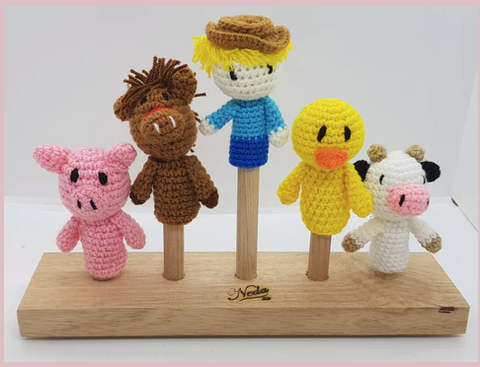 Knitted Finger Puppets.