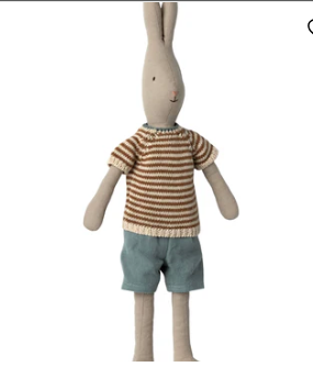 Maileg Boy Bunny Size 3 - Knitted Shirt & Shorts.