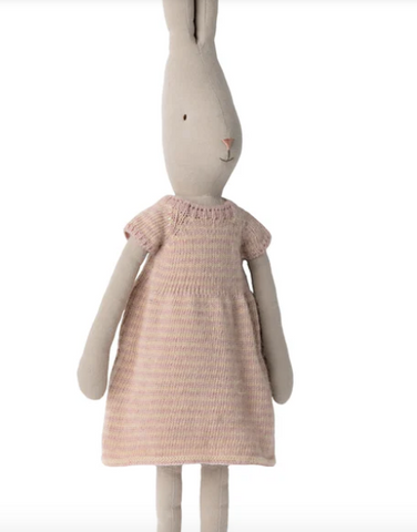 Maileg Rabbit Size 4 in Knitted Dress.