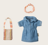 Maileg Denim Dress & Bag for Mum Mouse.