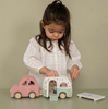 Little Dutch Wooden Toy Car with Caravan.