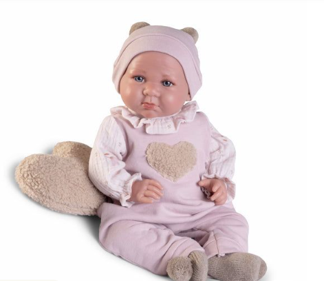 Reborn Doll Luca with Heart Cushion by Antonio Juan.