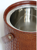 Croco Leather Ice Bucket