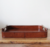 Leather Tray with Brass Handles