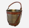 Riviera Brass Wine Cooler with Leather Handles