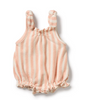 Organic Terry Tie Playsuit - Strawberry Wave.