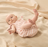 Organic Terry Tie Playsuit - Strawberry Wave.