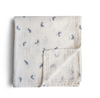 Mushie Muslin Swaddles.