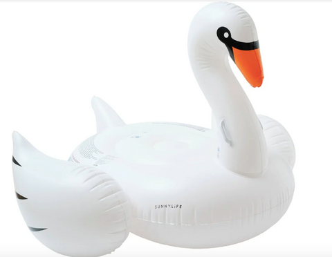 Sunnylife Luxe Ride-On Float -White Swan
