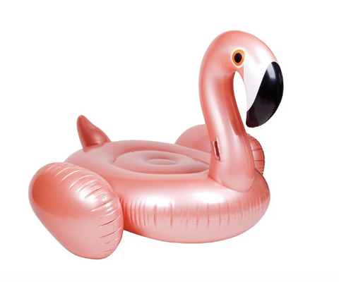 Sunnylife Luxe Ride-On Float -Rose Gold Flamingo