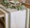 French Country Striped Selvedge Stripe Linen Table Runner