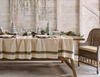 French Country Striped Selvedge Stripe Linen Tablecloth