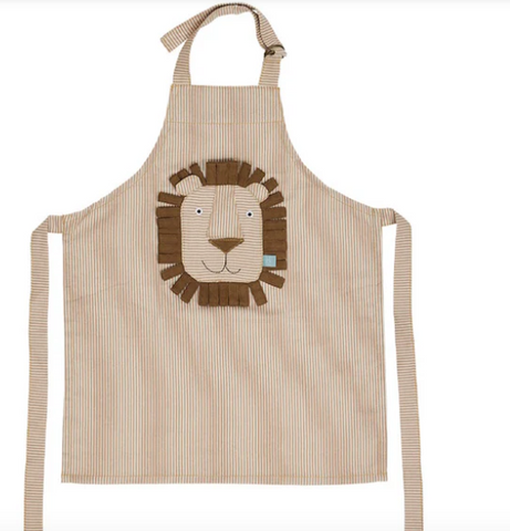 OYOY Striped Denim Lion Apron