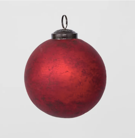 Red Antique Glass Christmas Bauble
