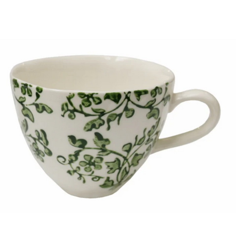 Florentine Verde Hand Painted Cups.