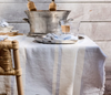 Striped Linen Tablecloth