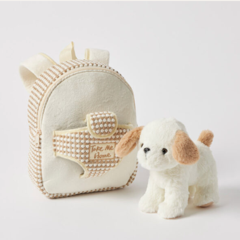 Plush Puppy Take-Me-Home Backpack .