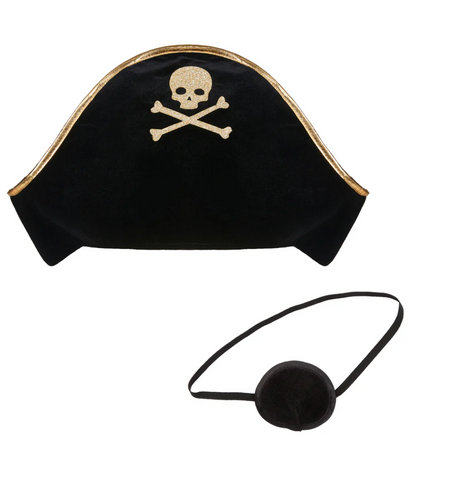 Pirate hat and patch dress up set.