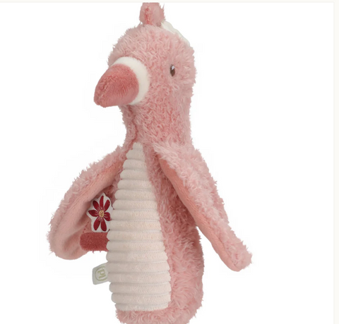 Safari Friends Flamingo Squeaker Rattle