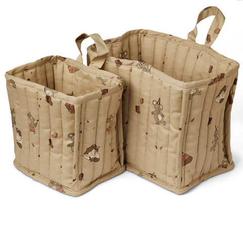Lumi Quilted Basket Set - Unicorn.