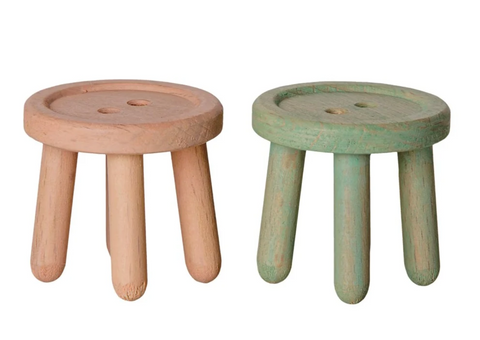 Maileg Stool Set - Rose/ Mint