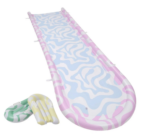 SLIP AND SLIDE & BOOGIE BOARD SET - POOLSIDE SORBET WAVE