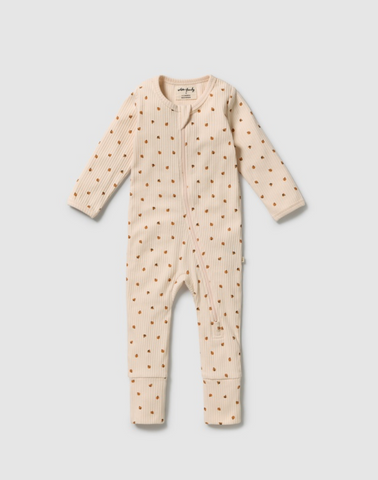 Wilson & Frenchy Little Lady Bugs Organic Zipsuit with Feet