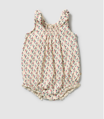Wilson & Frenchy Little Blossom Organic Crinkle Tie Playsuit.