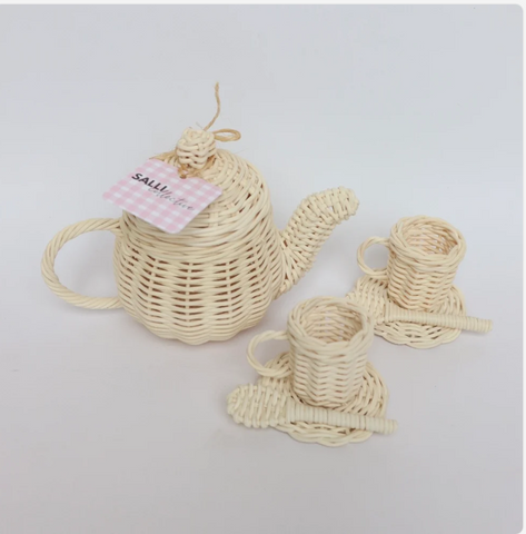 Salli Collection Dolls Sized Rattan Tea Set
