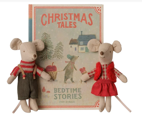 Maileg Christmas Twin Mice In Book