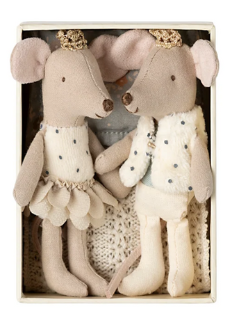 Maileg Royal Twin Mice in Box.