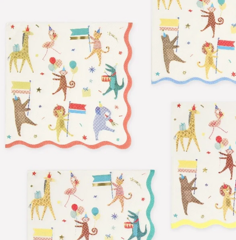 Animal Parade Large Paper Napkins