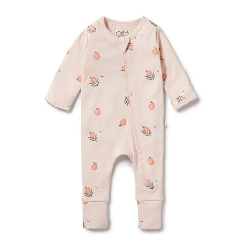 Peaches Organic Pointelle Zipsuit