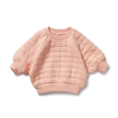 Wilson and Frenchy Quilted Sweat Top - Rose